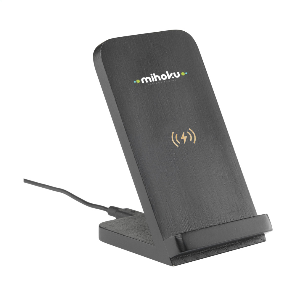 Logo trade promotional giveaway photo of: Baloo Wireless Charger Stand 15W