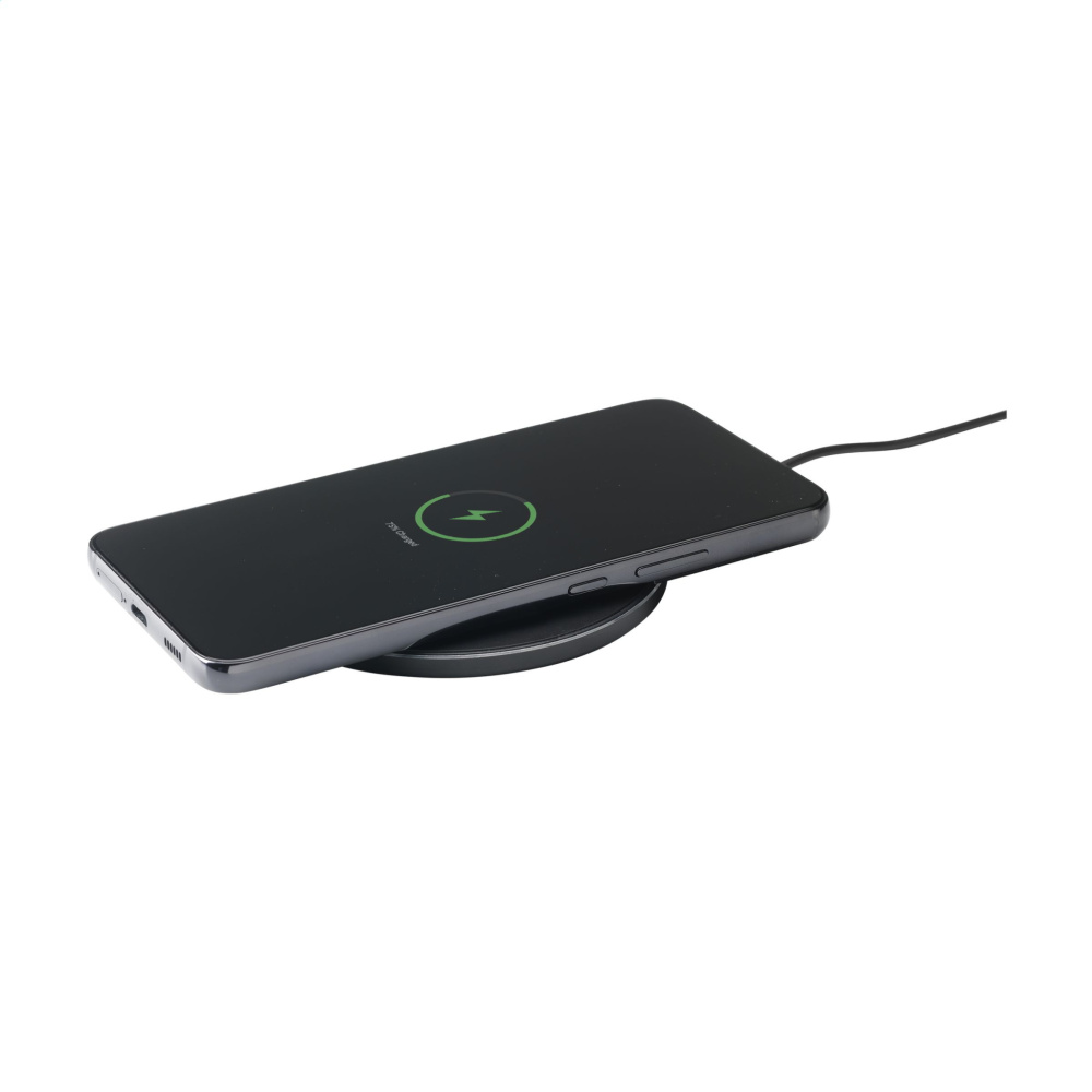 Logotrade promotional merchandise picture of: Tecco GRS Recycled Alu 15W Wireless Charger