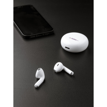 Logo trade corporate gifts image of: Calypso RCS Recycled Wireless Earbuds