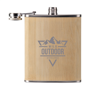 Logotrade promotional merchandise picture of: Hipflask Bamboo 200 ml drinking bottle