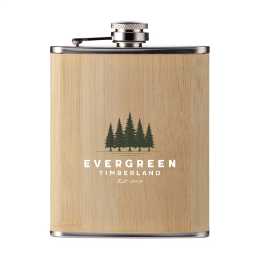Logotrade promotional merchandise photo of: Hipflask Bamboo 200 ml drinking bottle