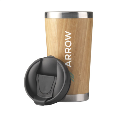 Logo trade promotional item photo of: Tokyo 450 ml bamboo thermo cup