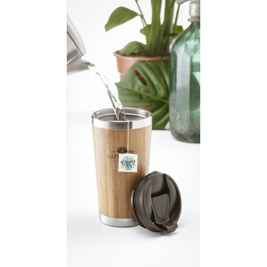 Logotrade business gifts photo of: Tokyo 450 ml bamboo thermo cup