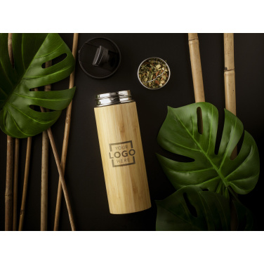 Logo trade promotional giveaways picture of: Sakura 360 ml bamboo thermo bottle/thermo cup