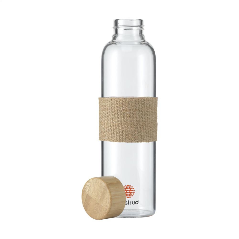 Logo trade promotional product photo of: Senga Glass Bamboo 500 ml drinking bottle