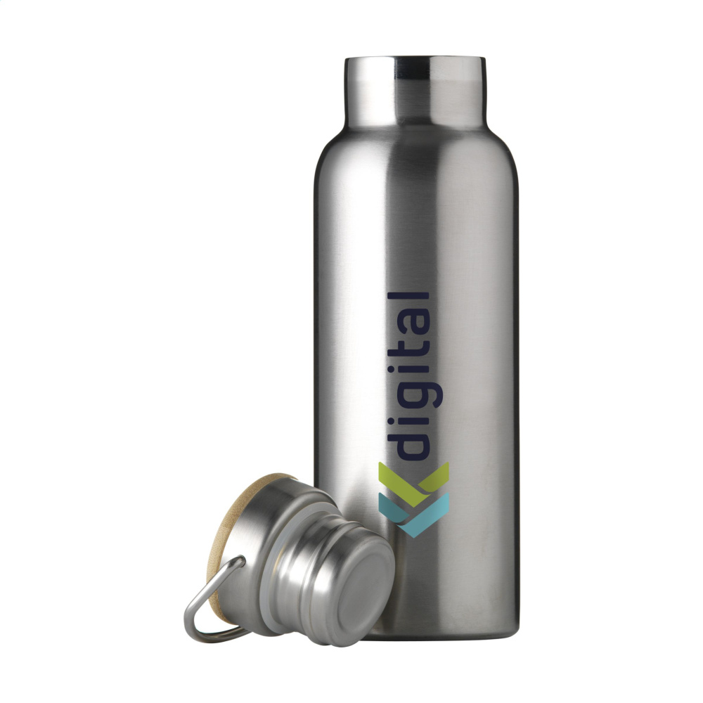 Logo trade corporate gifts image of: Nordvik RCS Recycled Steel 500 ml drinking bottle