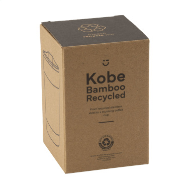 Logotrade business gift image of: Kobe Bamboo RCS Recycled Steel 350 ml coffee cup