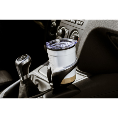 Logo trade promotional merchandise image of: Kobe Bamboo RCS Recycled Steel 350 ml coffee cup