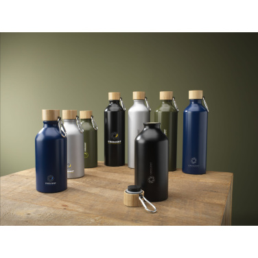Logotrade advertising products photo of: AluBamboo GRS Recycled Alu 500 ml water bottle