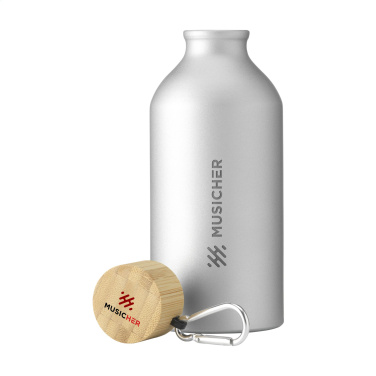 Logotrade promotional item picture of: AluBamboo GRS Recycled Alu 500 ml water bottle