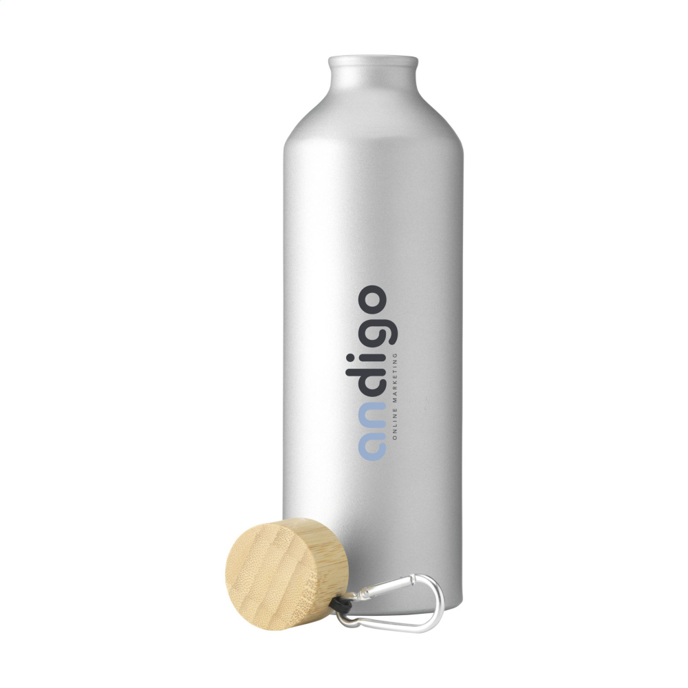 Logotrade promotional gift picture of: AluBamboo GRS Recycled Alu 750 ml water bottle