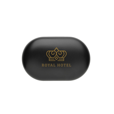 Logo trade promotional gifts image of: Fitsound RCS recycled plastic open ear TWS earbuds