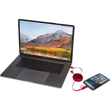 Logotrade corporate gifts photo of: Alasia 5-in-1 100 cm recycled plastic and aluminium retractable data sync and 45W fast charge cable