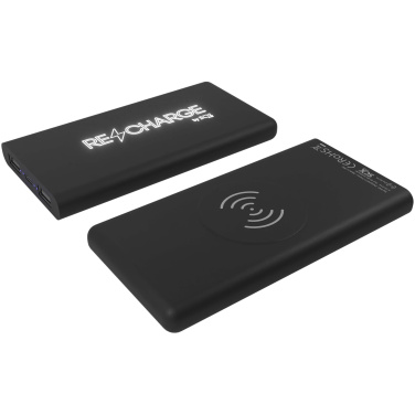 Logo trade advertising products picture of: SCX.design P40 10.000 mAh light-up wireless rubber power bank