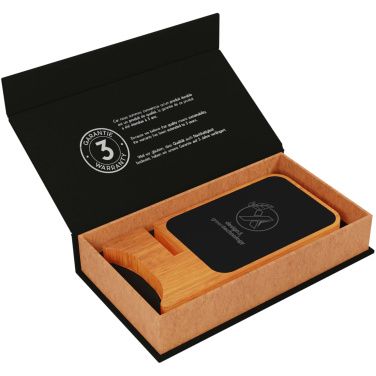 Logotrade promotional gifts photo of: SCX.design W16 10W light-up wireless wooden stand