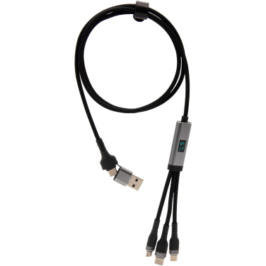 Logo trade promotional gifts image of: SCX.design C53 100W 5-in-1 rPET ultra fast charging cable