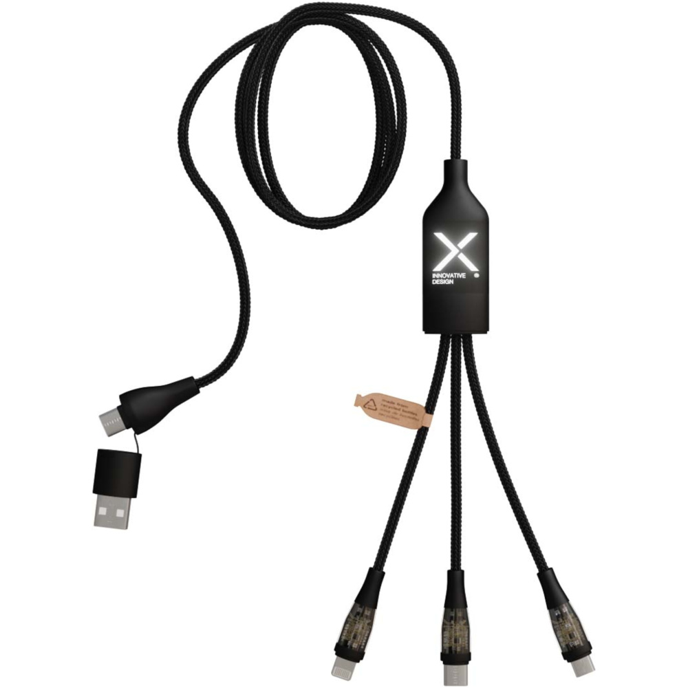 Logotrade promotional item image of: SCX.design C50 5-in-1 fast charging 100W/5A cable with digital display