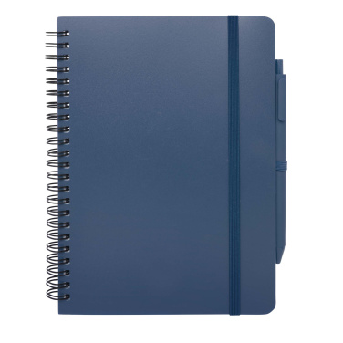 Logo trade advertising product photo of: Thalaasa A5 ocean-bound hard cover notebook with ballpoint pen (black ink)