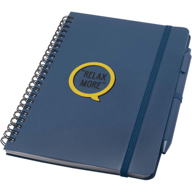 Logotrade promotional merchandise picture of: Thalaasa A5 ocean-bound hard cover notebook with ballpoint pen (black ink)