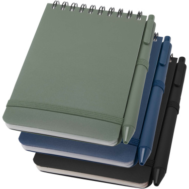 Logotrade corporate gift image of: Thalaasa A6 hard cover ocean-bound notebook with ballpoint pen (black ink)