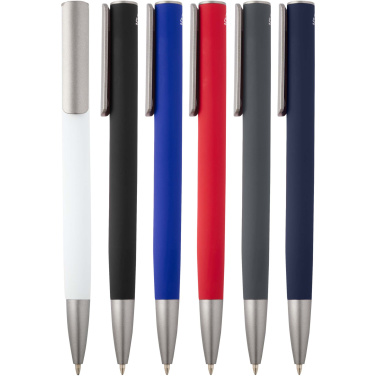 Logo trade advertising products picture of: Ziggur aluminium ballpoint pen (blue ink)