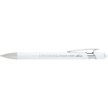 Logo trade business gifts image of: Kish ballpoint pen with silver finish (blue ink)