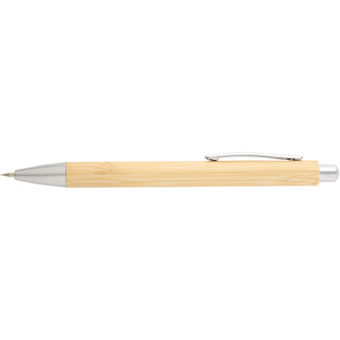 Logotrade promotional item image of: Oblys bamboo ballpoint pen and mechanical pencil set (black ink)