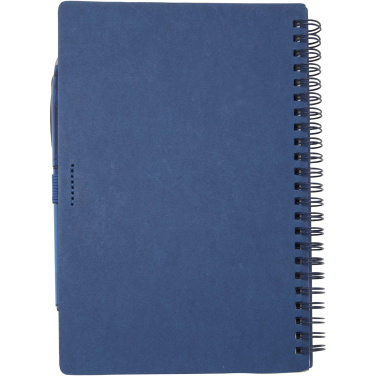 Logo trade promotional products image of: Slate reusable soft cover notebook and pen set (black ink)