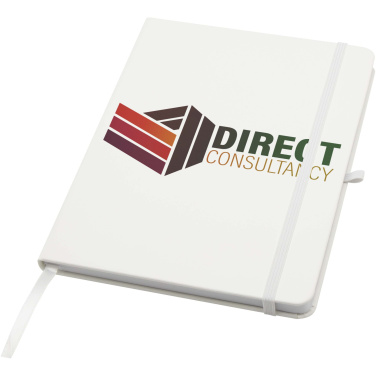 Logo trade promotional gifts picture of: Teak A5 recycled hard cover notebook with lined pages
