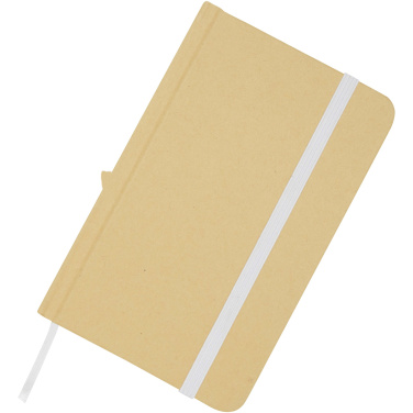 Logo trade promotional giveaway photo of: Reed A6 recycled hard cover notebook with plain pages
