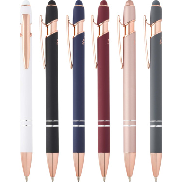 Logo trade advertising products image of: Nanna ballpoint pen with rose gold finish (black ink)