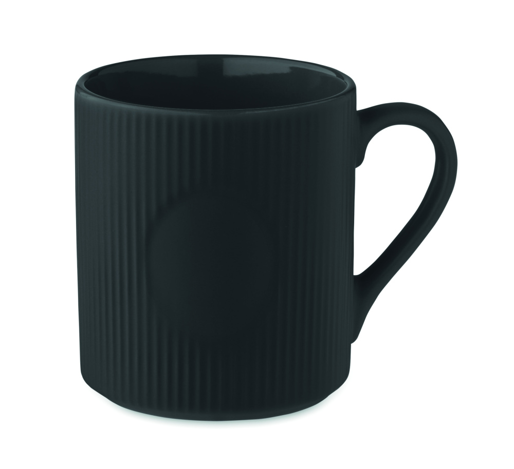 Logo trade promotional giveaways picture of: Ribbed ceramic mug mat 340 ml