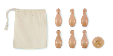Logo trade promotional item photo of: Mini pine wood bowling set