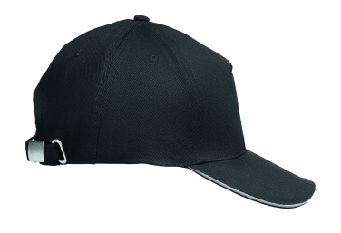 Logo trade business gifts image of: 5 panel LED cotton cap 220gr/m²