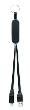 Logo trade promotional product photo of: 60W cable keyring recycled ABS