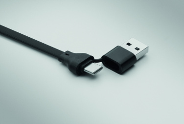 Logotrade promotional item picture of: 60W cable keyring recycled ABS