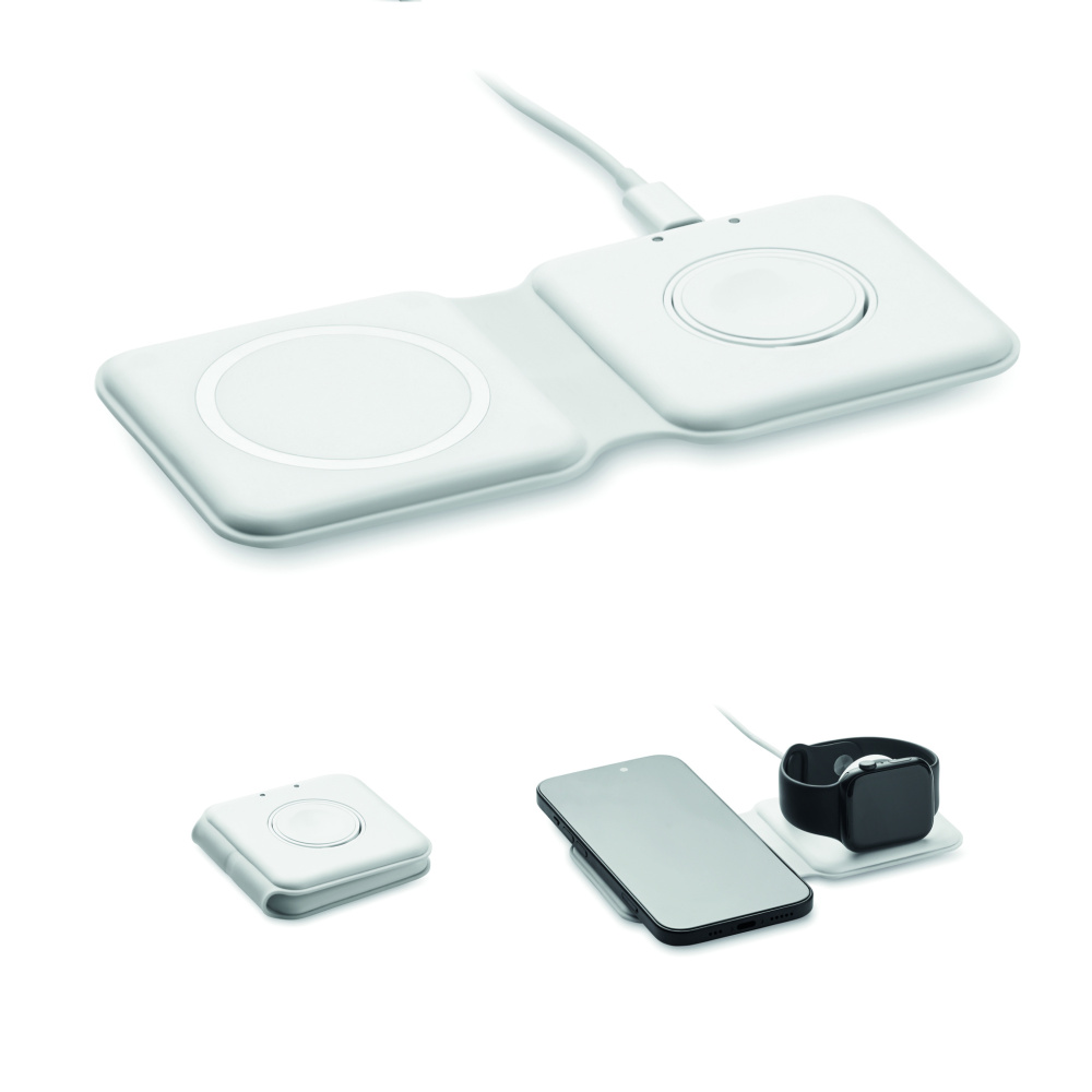 Logotrade promotional merchandise photo of: 2 in 1 foldable charger 15W