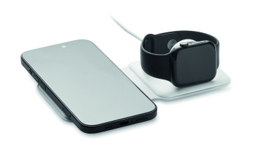 Logo trade promotional merchandise picture of: 2 in 1 foldable charger 15W