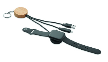 Logo trade promotional products picture of: Key ring with 4 in 1 60W cable