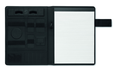 Logo trade promotional merchandise picture of: A4 folder and wireless charger