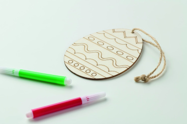 Logo trade promotional giveaways picture of: Wooden egg painting set