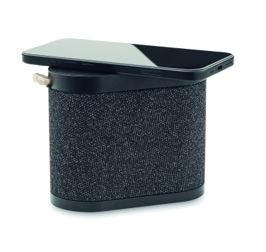 Logo trade promotional gifts picture of: 15W wireless charger speaker