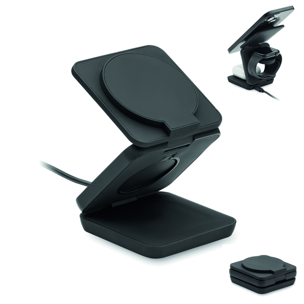 Logo trade corporate gifts picture of: 3in1 foldable charging station