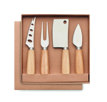 Logo trade business gift photo of: Set of 4 cheese knives