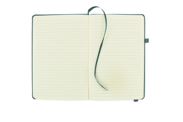 Logo trade corporate gifts image of: Recycled Leather A5 notebook