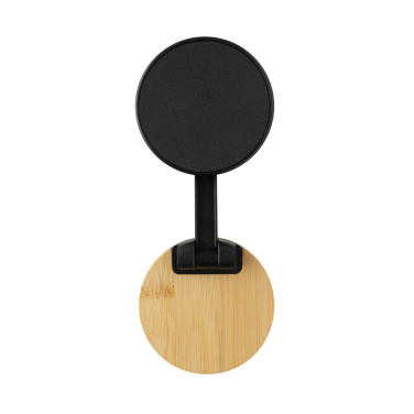 Logo trade promotional giveaway photo of: Magmount RCS recycled plastic and bamboo phone stand