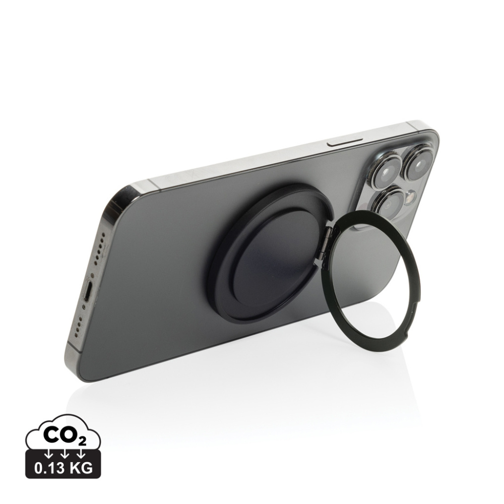 Logo trade business gift photo of: Terra Magnetic RCS rplastic magnetic phone holder with ring