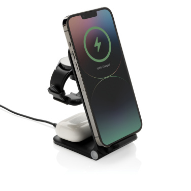 Logotrade promotional merchandise picture of: Powerpal 3 in 1 RCS recycled plastic 15W charger