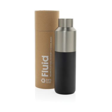 Logo trade promotional gifts picture of: Fluid RCS certified recycled steel water bottle 600ml