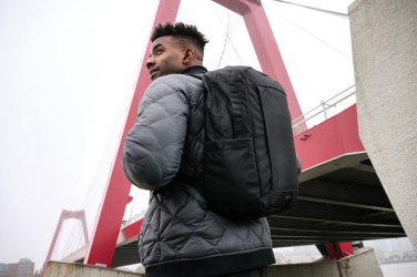 Logo trade promotional giveaway photo of: SP Aware™ RPET Edin 100% recycled 15.6 inch laptop backpack